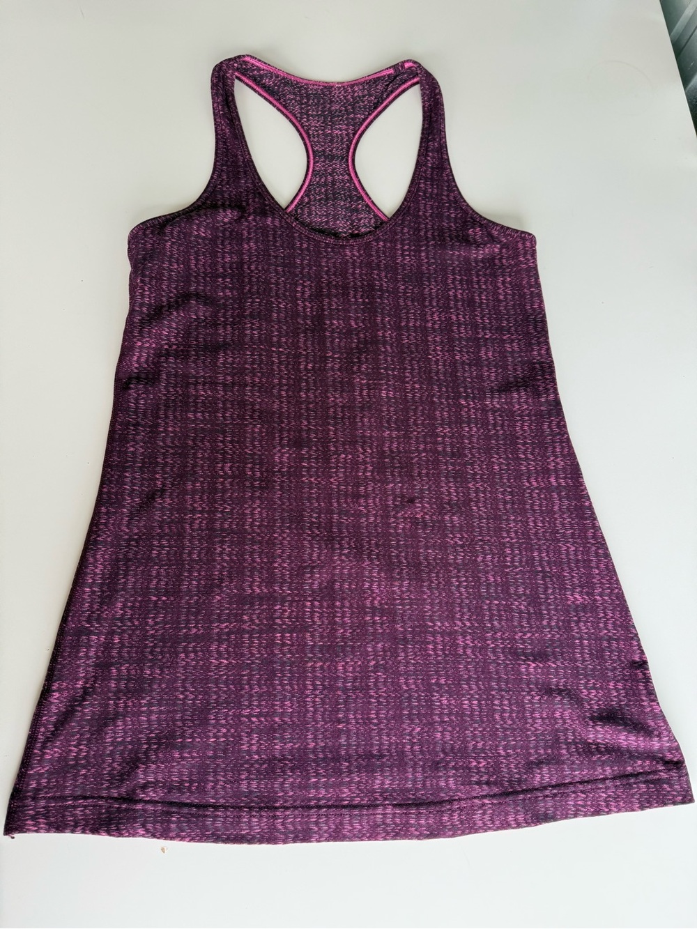 Lululemon Purple Pink Racerback Tank Top Heathered Athletic Yoga No Size Tag